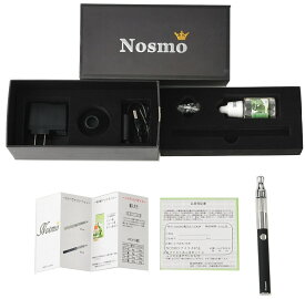送料無料 業界初の日本製 電子タバコ 安心の6ヶ月保証 Nosmoスターターキット 繰り返し使えるコイル交換型 禁煙