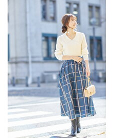 3月1日 午前10:00 再販【成瀬愛里さん着用】チェックタフタスカートボトムス スカート タフタ ロング チェック カジュアル 大人 ノスタルジア NOSTALGIA