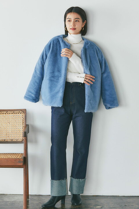 楽天市場】10月25日 午前10:00 新発売キルティング×フェイクファー  