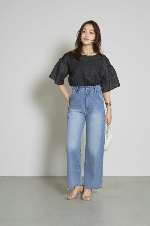 楽天市場】【SALE】シアーふくれジャガードブラウスレディース 