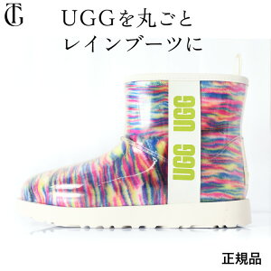 サイズ交換 送料無料 UGG ブーツ クラシック ミニ クリア ショートブーツ レインブーツ レディース おしゃれ ブランド 防水 UGG スノーブーツ アグブーツ 正規品 アグ 1127054 Classic Clear Mini 大き