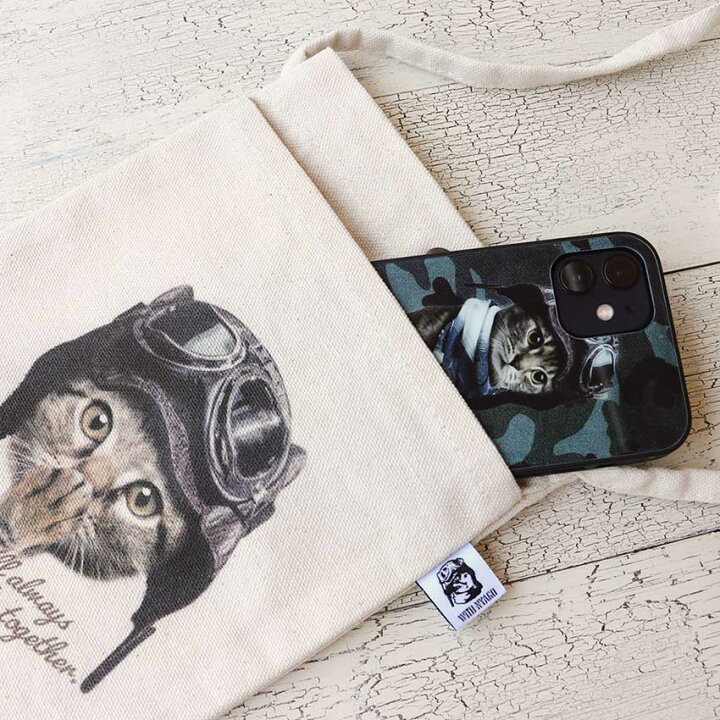 楽天市場】スマホポーチ レディース スマホショルダー 猫 可愛い  