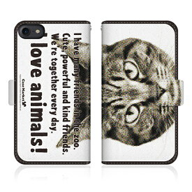 スマホケース 猫 手帳型 全機種対応 薄手【キュート キャット フェイス i love Cat 】【with NYAGO】 ねこ柄猫柄 猫 スマホケース 猫 柄 iPhone14 iPhoneケース 猫 可愛い スマホショルダー 猫 ネコ柄 動物