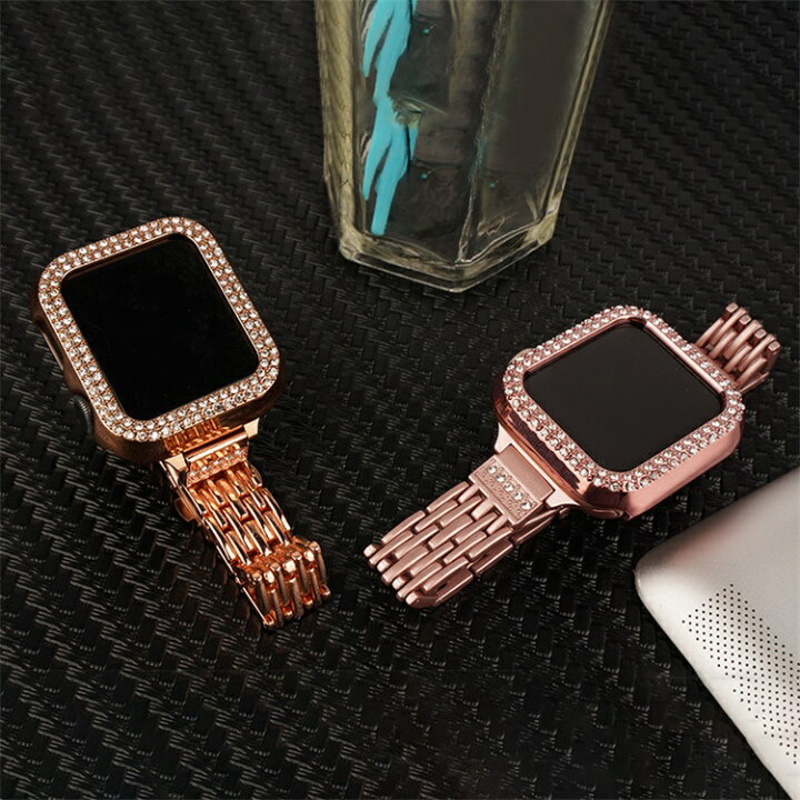 楽天市場】apple watch バンド+保護ケース きらきら レディース 