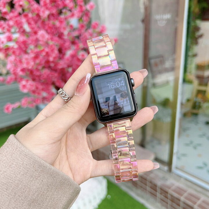楽天市場】apple watch バンド セット クリア おしゃれ 樹脂製 