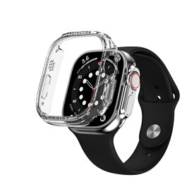 apple watch クリアケース 45mm アップルウォッチ カバー アルミ series 8 7 6 5 4 3 2 1 SE 全シリーズ対応 38mm 42mm 40mm 44mm 41mm フィルム保護 カバー