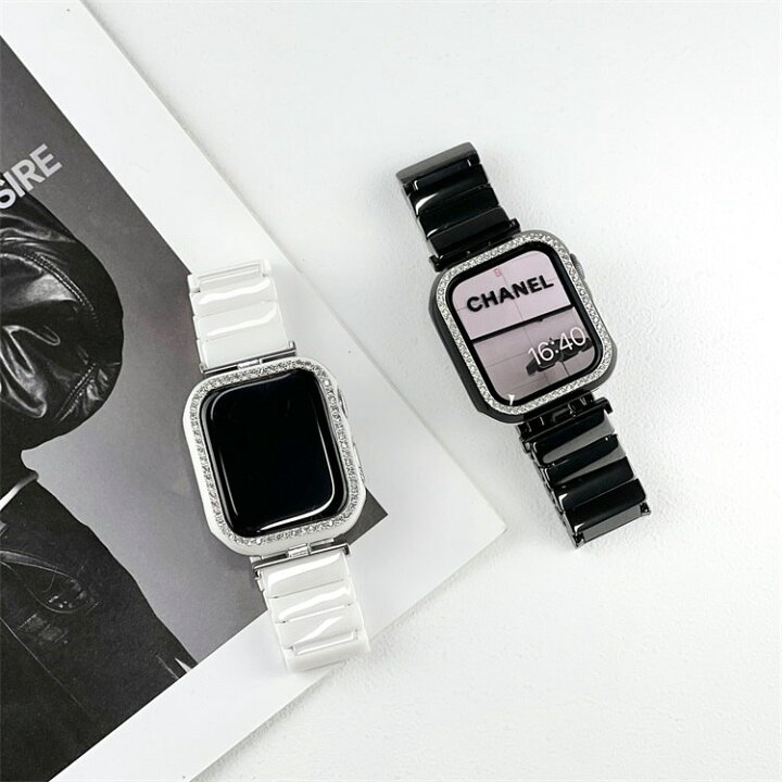 W7☆アップルウォッチバンド セラミックベルト Apple Watch カバー