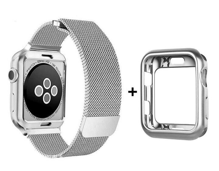 楽天市場】Apple watch ベルト 全面保護カバーセット ステンレス 