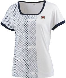 FILA フィラ レディース テニス ゲームシャツ 半袖 スクエアネック 吸水速乾 UV 23S/S VL2628