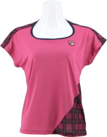 FILA フィラ レディース テニス ウェア ゲームシャツ 半袖 チェック柄 吸水速乾 UV 23S/S VL2648