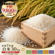 10/5正午から販売【クーポン利用で半額！9,800円】【5営業日以内の発送】令和7年産 白米 30kg10kgx3袋 品…