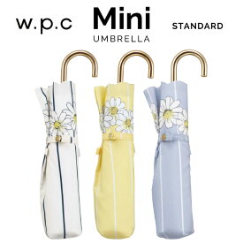 【Wpc】 折りたたみ傘 軽量傘 ストライプマーガレット mini w.p.c ワールドパーティー