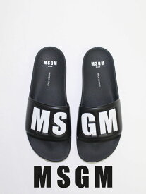 【MSGM / エムエスジーエム】 MSGMロゴ サンダル - LOGO POOL SLIDE - BLACK