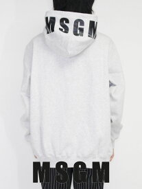 【MSGM / エムエスジーエム】 ロゴ フーディ - FELPA CON CAPPUCCIO LOGATO MSGM - GREY