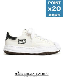 期間限定P20倍【Maison MIHARA YASUHIRO / メゾン ミハラヤスヒロ】 オリジナルソールスニーカー "BLAKEY"- WHITE - OG Sole Canvas Low-top Sneaker - A08FW735