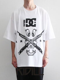 【KIDILL / キディル】 SHORT SLEEVE WIDE TEE COLLAB WITH DC SHOES ANARCHY - WHITE
