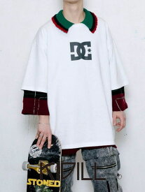 【KIDILL / キディル】 SHORT SLEEVE WIDE TEE COLLAB WITH DC SHOES CHAOS - WHITE