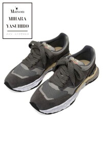 【Maison MIHARA YASUHIRO / メゾン ミハラヤスヒロ】 オリジナル ソール "スニーカー" GEORGE" OG Sole Mix Material Low-top Sneaker - GREY