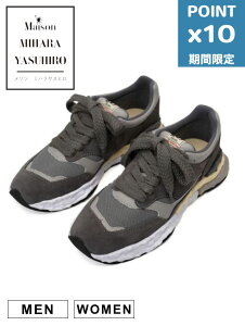 ���Ԍ���P10�{�yMaison MIHARA YASUHIRO / ���]�� �~�n�����X�q���z �I���W�i�� �\�[�� �X�j�[�J�[ GEORGE OG Sole Mix Material Low-top Sneaker - GREY