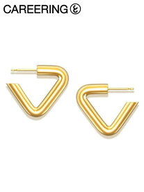 【CAREERING / キャリアリング】 【両耳用】 TRIANGLE 301 YELLOW - トライアングル ピアス シルバー925 /18Kポスト