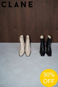 �ySALE�z�yCLANE / �N���l�z �X�N�G�A�\ �G�b�W �V���[�g �u�[�c - SQUARE EDGE SHORT BOOTS