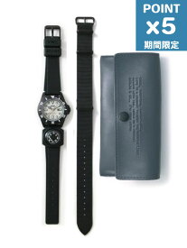 期間限定P5倍【VAGUE WATCH CO. / ヴァーグウォッチカンパニー】 Diver's Son II- BLACK - クオーツ式腕時計 ウレタンベルト + コンパス