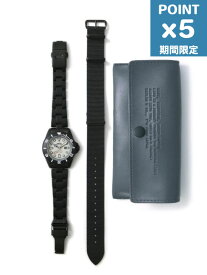 期間限定P5倍【VAGUE WATCH CO. / ヴァーグウォッチカンパニー】 Diver's Son II- BLACK - クオーツ式腕時計 ステンレスベルト