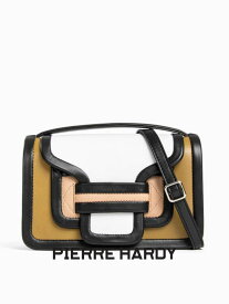 期間限定P20倍【PIERRE HARDY / ピエールアルディ】 アルファ ハンドバッグ - ALPHA BAG - OLIVE-BEIGE -BLACK