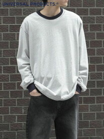 【UNIVERSAL PRODUCTS / ユニバーサルプロダクツ】 ボーダーロングスリーブ カットソー - ORIGINAL BORDER L/S T-SIRTS - WHITE
