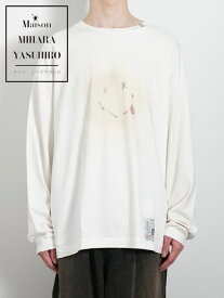 【Maison MIHARA YASUHIRO / メゾン ミハラヤスヒロ】 ディストレスト スマイリー ロングスリーブカットソー / DISTRESSED SMILY LT / WHITE