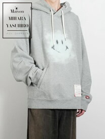 【Maison MIHARA YASUHIRO / メゾン ミハラヤスヒロ】 スマイリーフェイス プリンテッドフーディー - Smily Face Printed Hoodie - GRAY