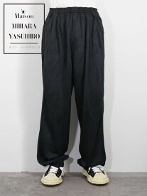 【Maison MIHARA YASUHIRO / メゾン ミハラヤスヒロ】 ワイド バック トラックパンツ - Wide Back Track Pants - BLACK
