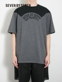 【SEVEN BY SEVEN / セブンバイセブン】 カレッジTシャツ - BLACK