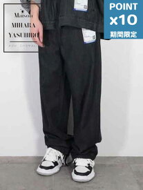 期間限定P10倍【Maison MIHARA YASUHIRO / メゾン ミハラヤスヒロ】 【in・stru(men-tal). / インストルメンタル】 デニム バギーパンツ - CO/TE DENIM BAGGY PT - BLACK