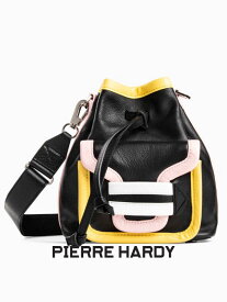 期間限定P20倍【PIERRE HARDY / ピエールアルディ】 アルファデイ バケットハンドバッグ - PINK-YELLOW-BLACK