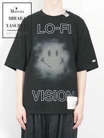 【Maison MIHARA YASUHIRO / メゾン ミハラヤスヒロ】 プリント ティーシャツ - Smily Face Printed T-shirt - BLACK