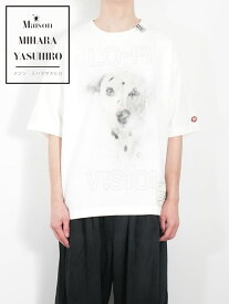 【Maison MIHARA YASUHIRO / メゾン ミハラヤスヒロ】 ドッグプリントTシャツ - Dog Printed T-shirt - WHITE