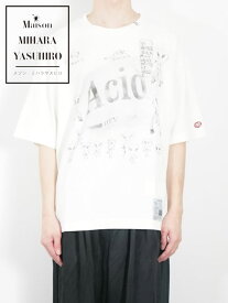 【Maison MIHARA YASUHIRO / メゾン ミハラヤスヒロ】 ディストレスト プリントTシャツ - Distressed Acid Printed T-shirt - WHITE