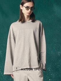 【MAISON SPECIAL / メゾンスペシャル】 ロングスリーブ カットソー - CPigment-Dye Sweat Prime-Over Football Crew Neck Long-Sleeve T-Shirts IVORY