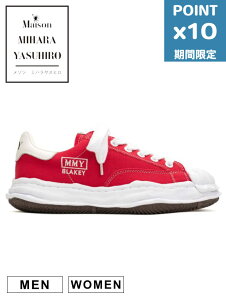 ���Ԍ���P10�{�yMaison MIHARA YASUHIRO / ���]�� �~�n�����X�q���z �I���W�i���\�[���X�j�[�J�[ BLAKEY / �u���C�L�[ RED - OG Sole Canvas Low-top Sneaker - A08FW735