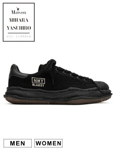 �yMaison MIHARA YASUHIRO / ���]�� �~�n�����X�q���z �I���W�i���\�[���X�j�[�J�[ BLAKEY / �u���C�L�[ BLACK×BLACK - OG Sole Canvas Low-top Sneaker - A08FW735