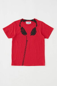 �yVAQUERA × MOUSSY / ���@�P�� × �}�E�W�[�z �v�����g�e�B�[�V���c | VQ TROMPE L'OEIL BABY TEE �iRED)