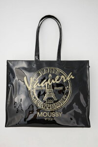 �yVAQUERA × MOUSSY / ���@�P�� × �}�E�W�[�z PVC �g�[�g�o�b�O ���[�W | VQ LARGE BAG (BLACK)