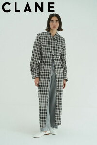 �yCLANE / �N���l�z �`�F�b�N�V���c�����s�[�X - UP POCKET CHECK SHIRT ONEPIECE (BLACK)