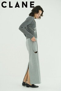 �yCLANE / �N���l�z �T�[�N���J�b�g�X�J�[�g - CIRCLE CUT SWEAT SKIRT (GREY)