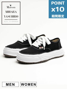 ���Ԍ���P10�{�yMaison MIHARA YASUHIRO / ���]�� �~�n�����X�q���z BAKER 26 OG Sole Canvas Low-top Sneaker - �h�x�C�J�[�h�I���W�i���\�[���X�j�[�J�[ (BLACK)