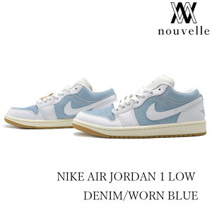 NIKE �i�C�L AIR JORDAN 1 LOW DENIM / WORN BLUE  �G�A �W���[�_�� ���� ���[ �f�j�� �u���[ ������� ���� HQ2004-400
