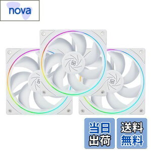 【送料無料】Thermalright TL-S12W CPUファンハウジング冷却器PWMファン、絞り光エフェクト、ARGB絞り付き4ピンPWMコネクタコンピュータファン、1500 RPM速度のPC冷却ファン(120 mm、3ファン)