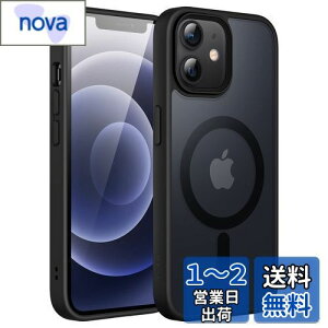 yzJEDirect iPhone 12/12 Pro 6.1C`p }Olbg P[X MagSafeɑΉ ̃}bgw ^ ϏՌ Jo[ (ubN)