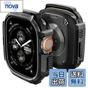 yzSpigen Apple Watch Ultra2/Ultra P[X 49mm Ή  Ռ z ^tlXfUC 菝 h~ ϏՌ یJo[ MbhEA[}[ ACS05456 (}bgEubN)